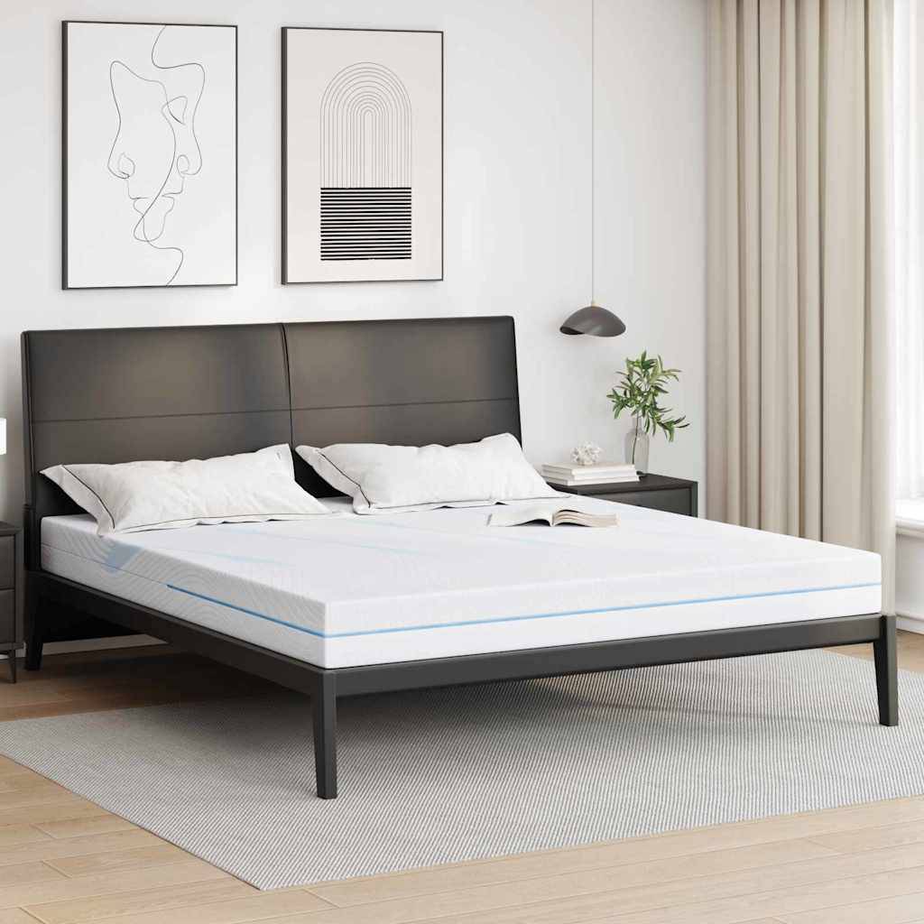 vidaXL Matratze Weiß 180 x 200 cm Jacquard-Stoff