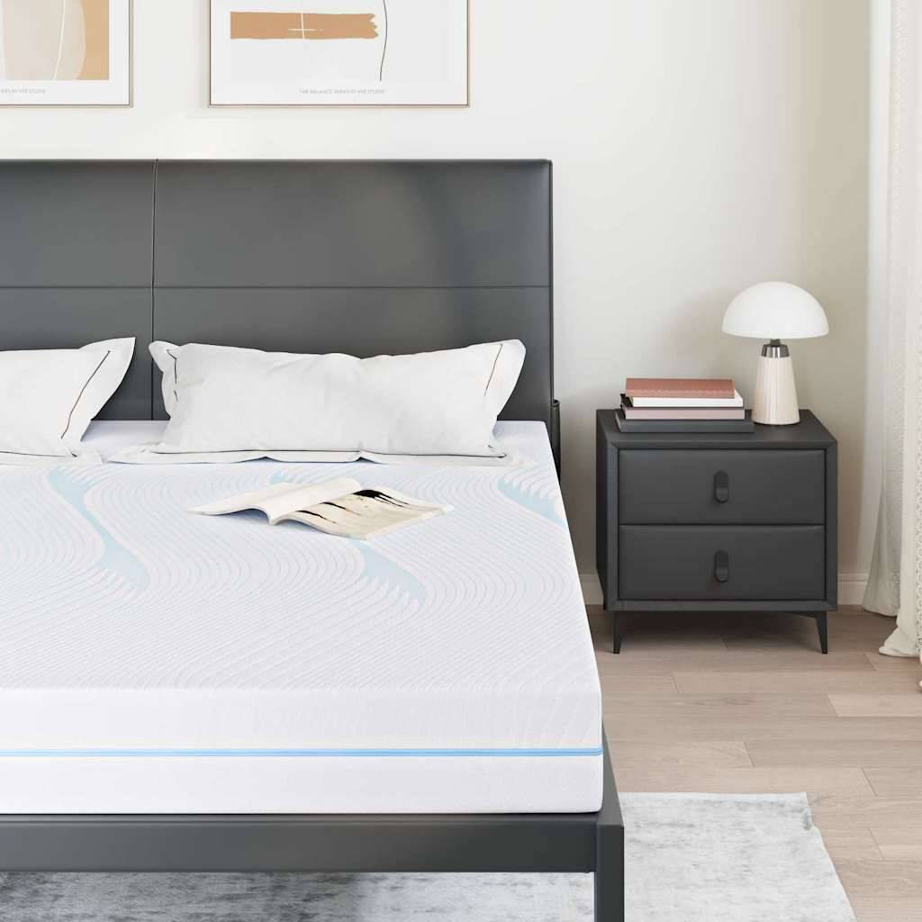 vidaXL Matratze Weiß 180 x 200 cm Jacquard-Stoff