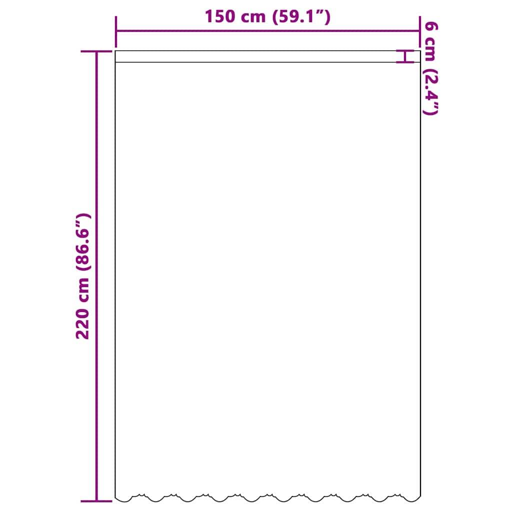 vidaXL Spitzenvorhang mit Vorhängen Floral Weiß 220x150cm Polyester