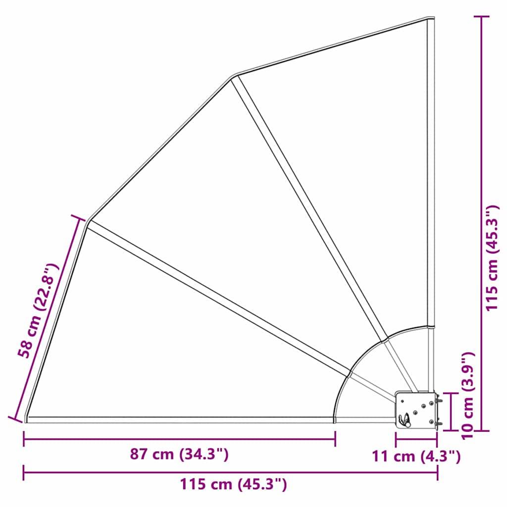 vidaXL Balkon Sichtschutz 115 x 115 cm Polyester Anthrazit und Weiß