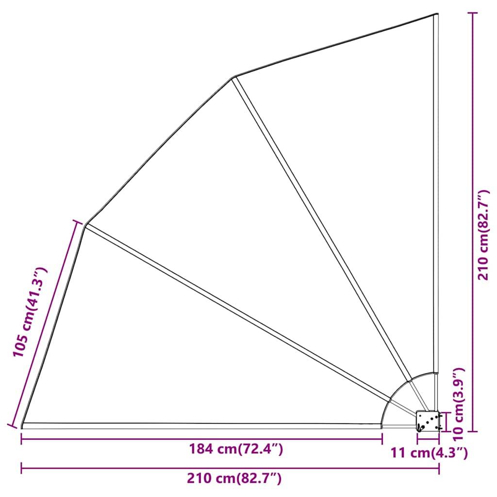 vidaXL Balkon Sichtschutz Anthrazit und Weiß 210 x 210 cm Polyester