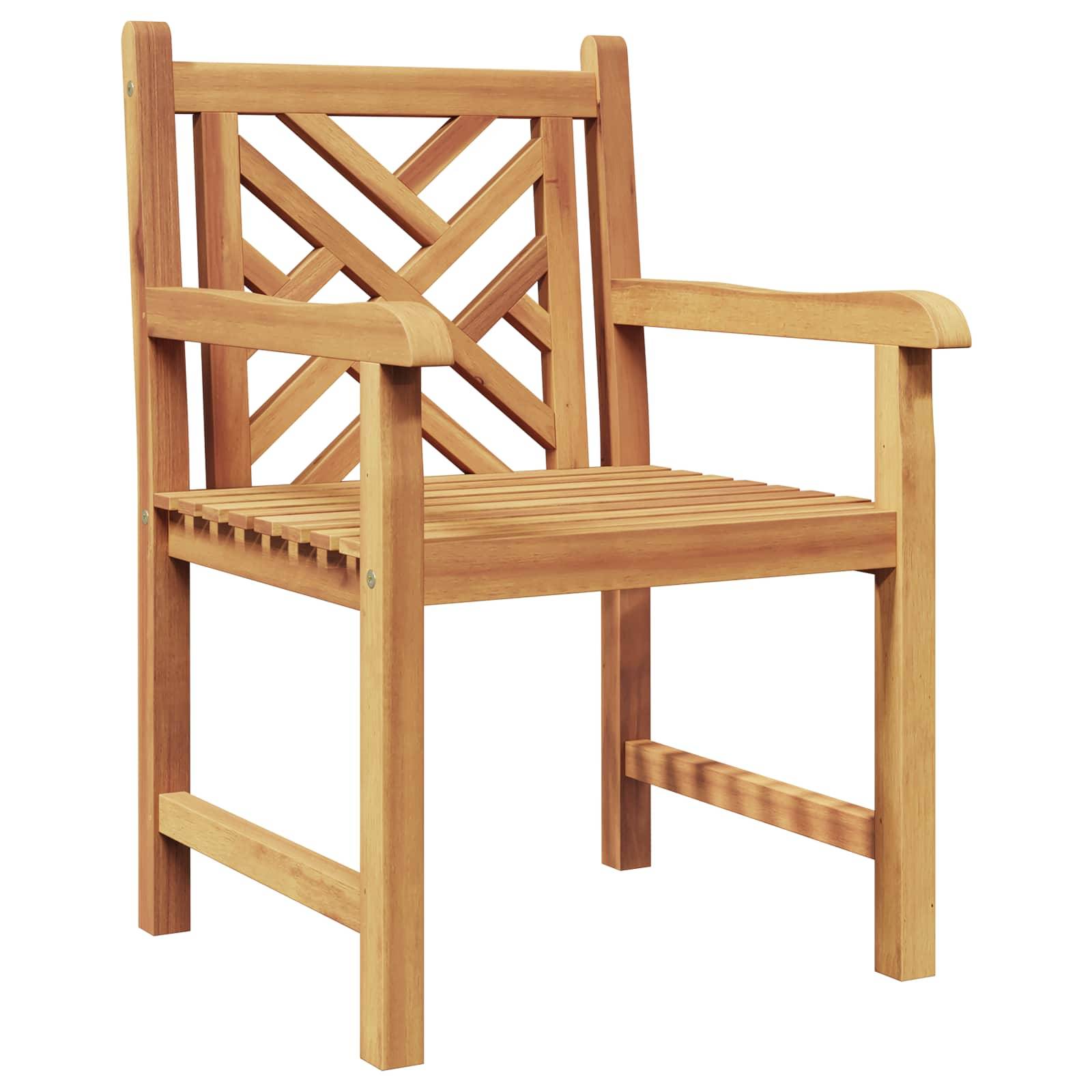 vidaXL Gartenstuhl 2 pcs 60 x 58 x 90 cm Massivholz Teak