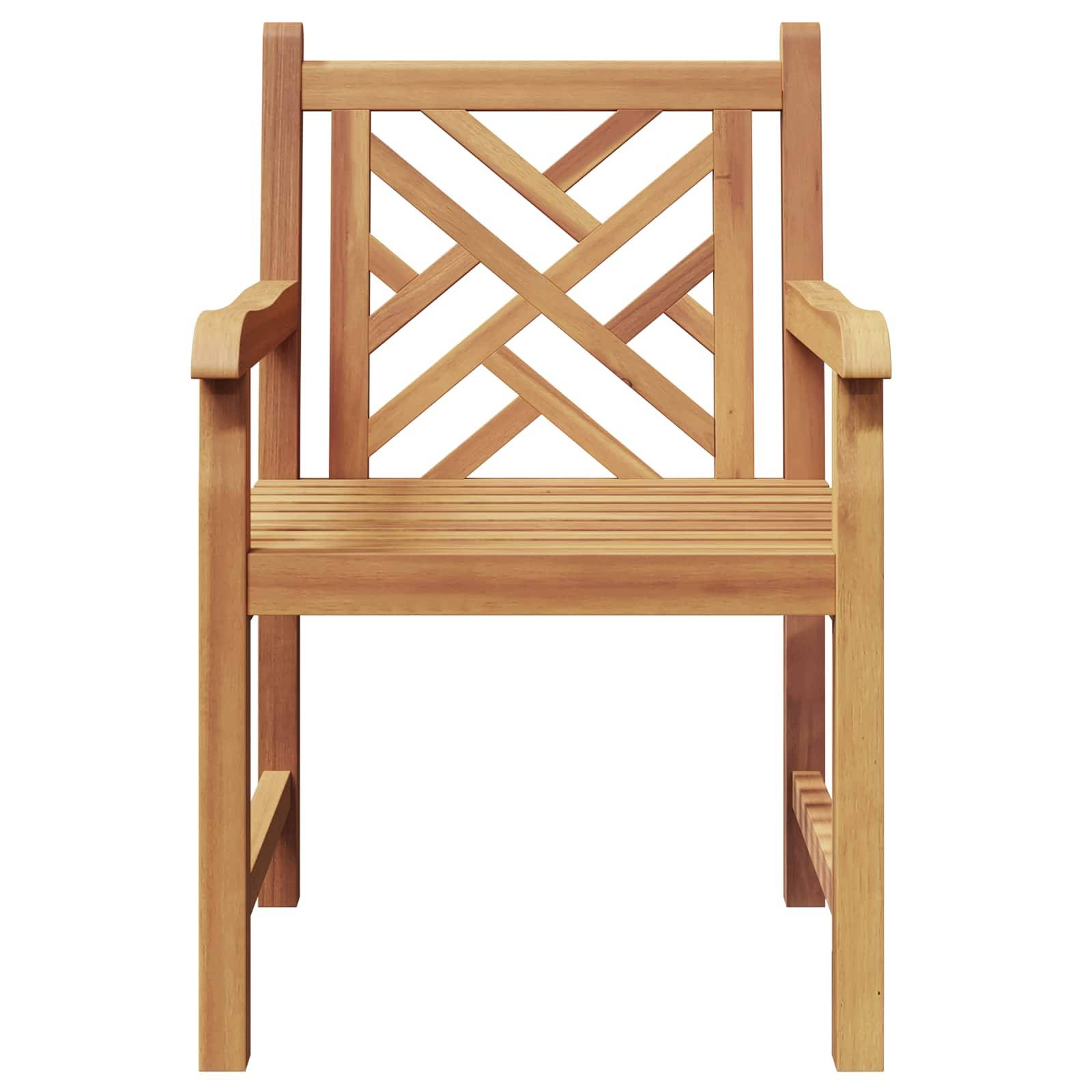 vidaXL Gartenstuhl 2 pcs 60 x 58 x 90 cm Massivholz Teak