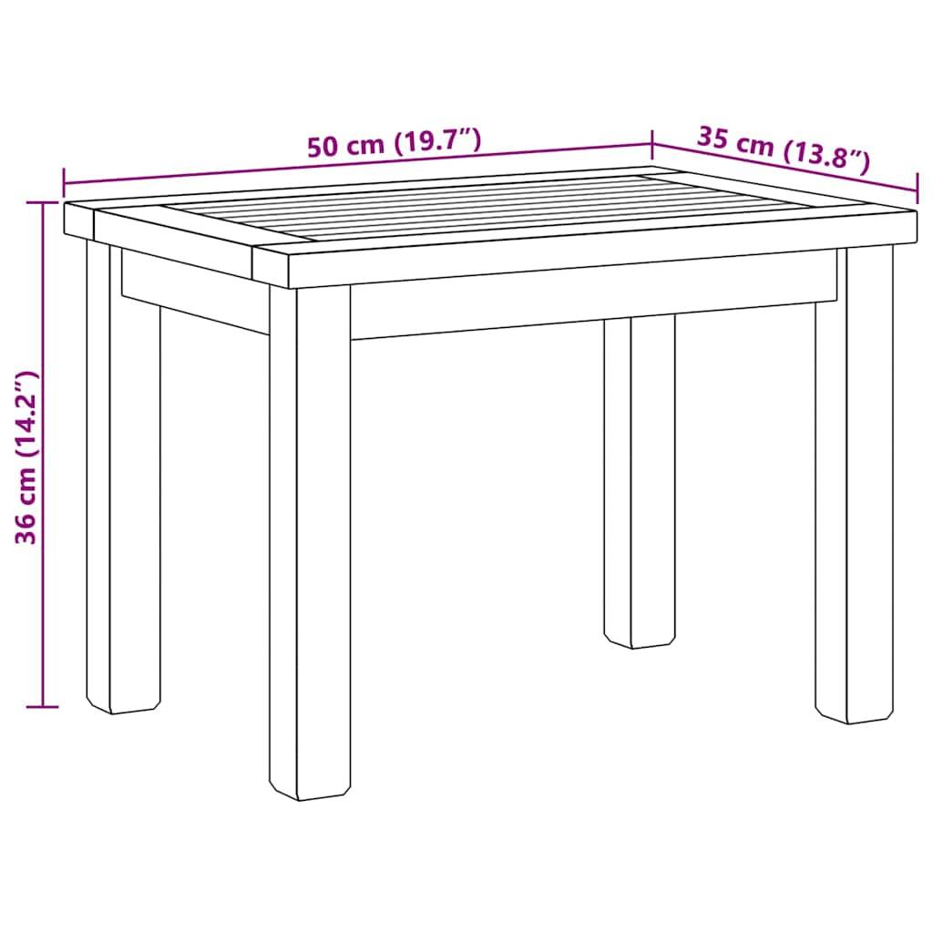 vidaXL Couchtisch Braun 50 x 35 x 36 cm Massivholz Teak