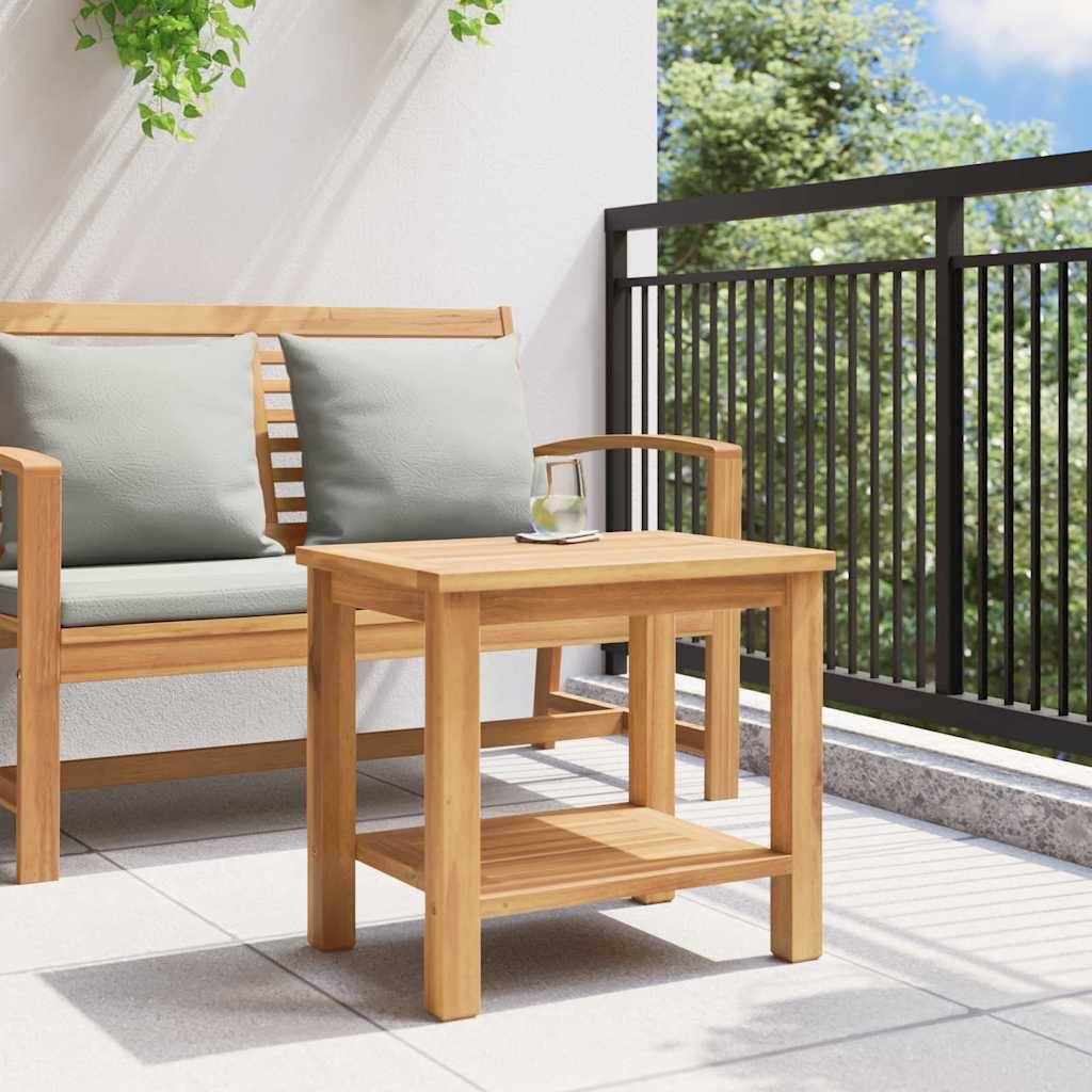 vidaXL Couchtisch mit Speicher Braun 50 x 35 x 45 cm Massivholz Teak