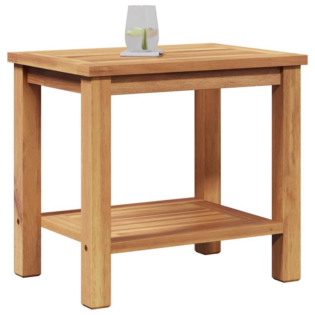 vidaXL Couchtisch mit Speicher Braun 50 x 35 x 45 cm Massivholz Teak