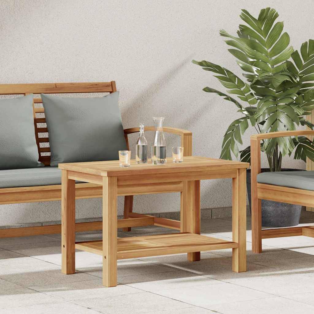vidaXL Couchtisch mit Speicher Braun 70 x 40 x 45 cm Massivholz Teak