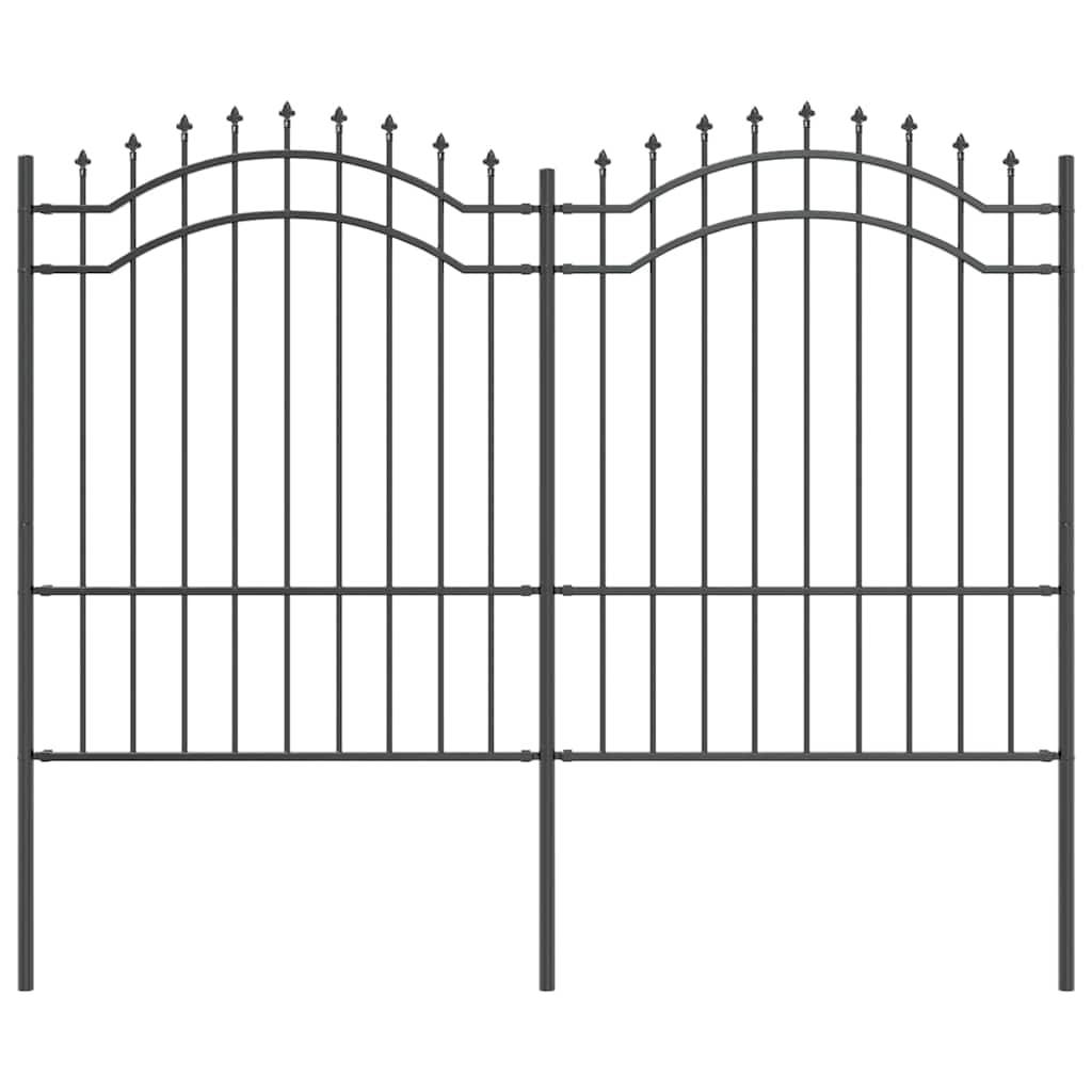 vidaXL Gartenzaun Woerden Grau 240 x 190 cm Pulverbeschichteter Stahl