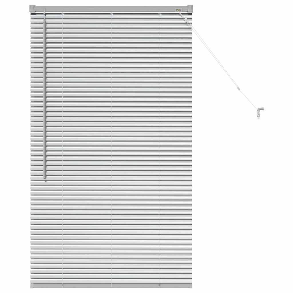 vidaXL Balkenjalousien Silber 130 x 80 cm Aluminium