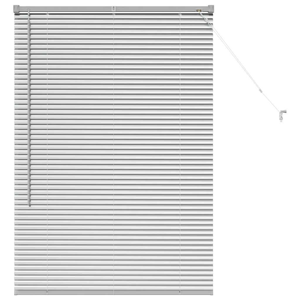 vidaXL Balkenjalousien Silber 130 x 90 cm Aluminium