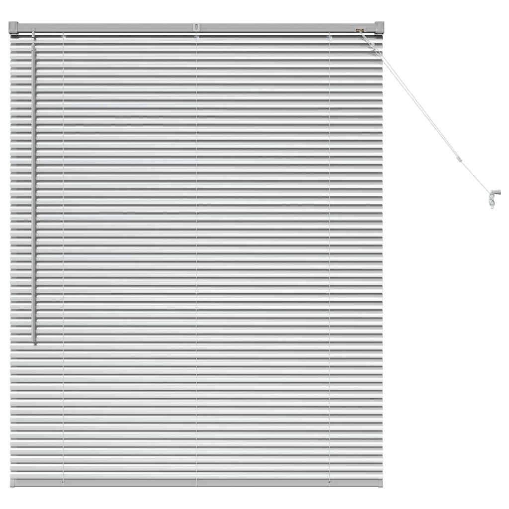 vidaXL Balkenjalousien Silber 130 x 100 cm Aluminium