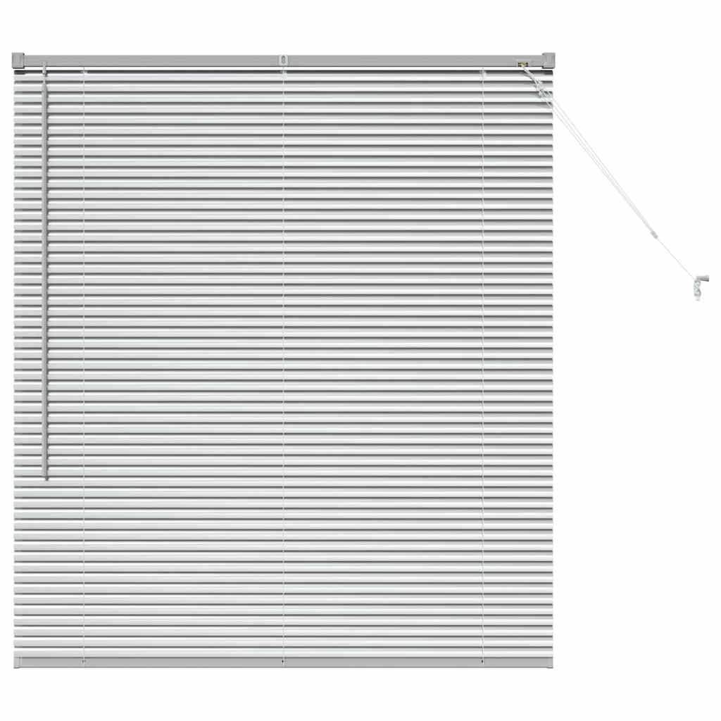 vidaXL Balkenjalousien Silber 130 x 120 cm Aluminium