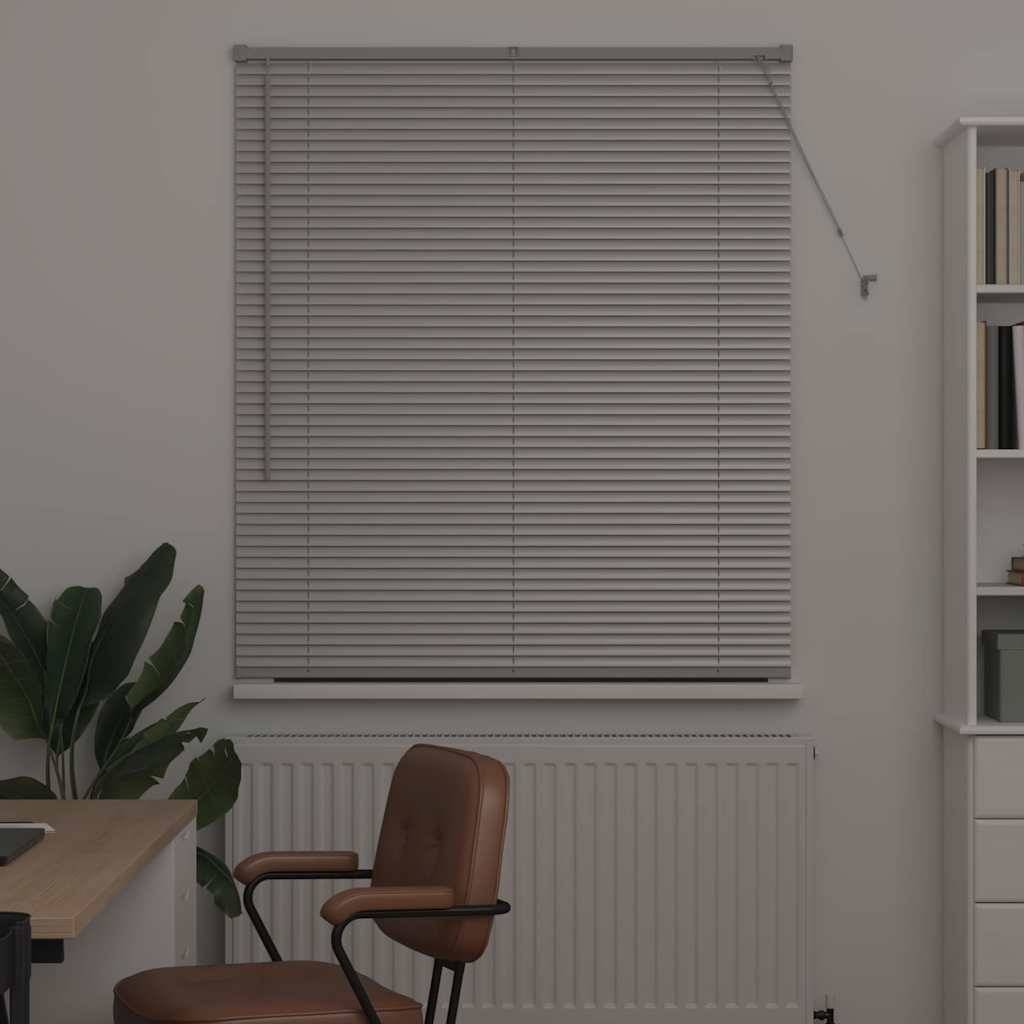 vidaXL Balkenjalousien Silber 130 x 120 cm Aluminium