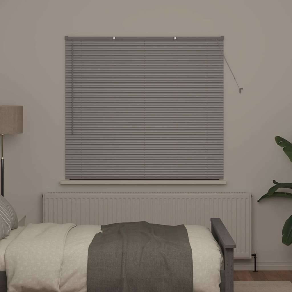 vidaXL Balkenjalousien Silber 130 x 150 cm Aluminium