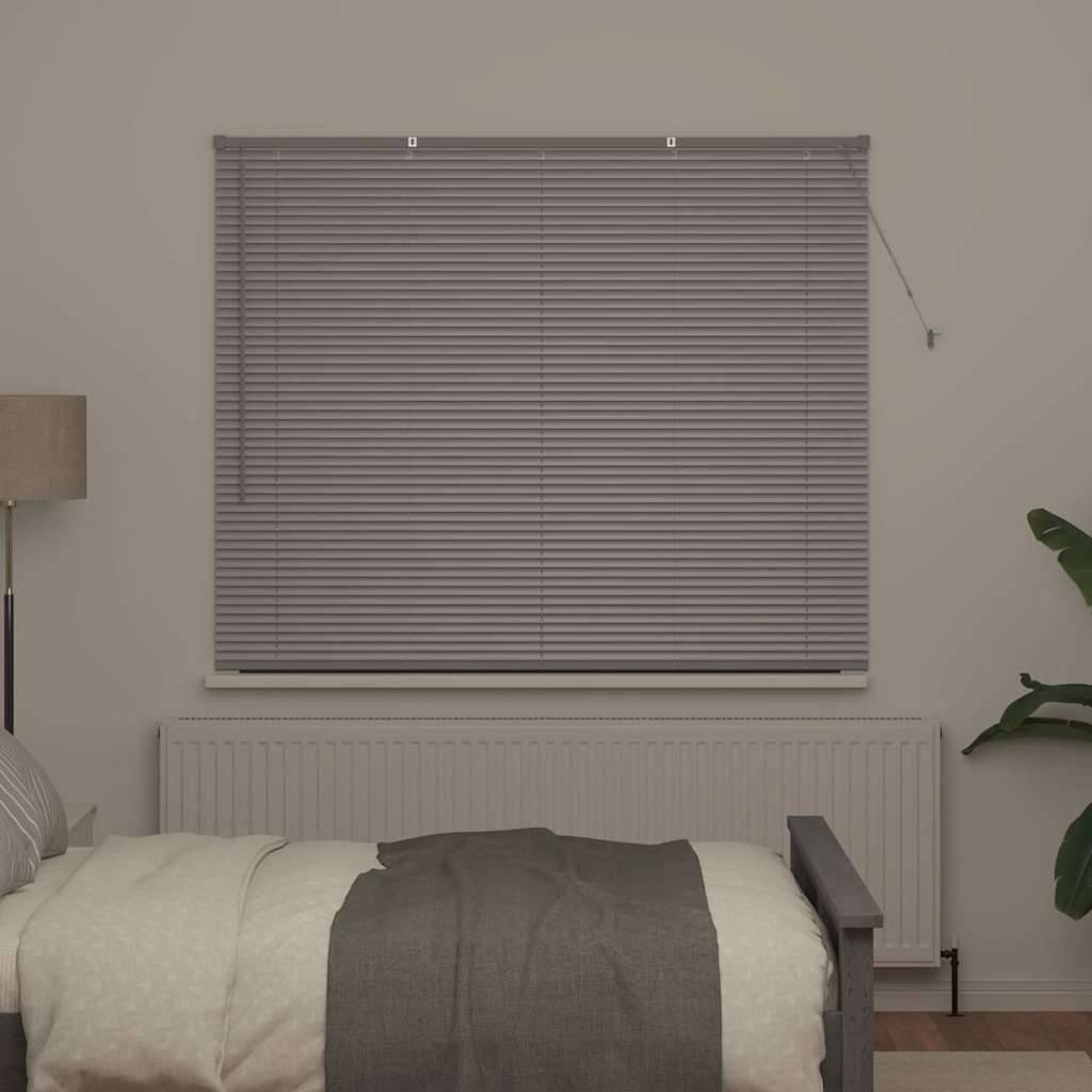vidaXL Balkenjalousien Silber 130 x 155 cm Aluminium