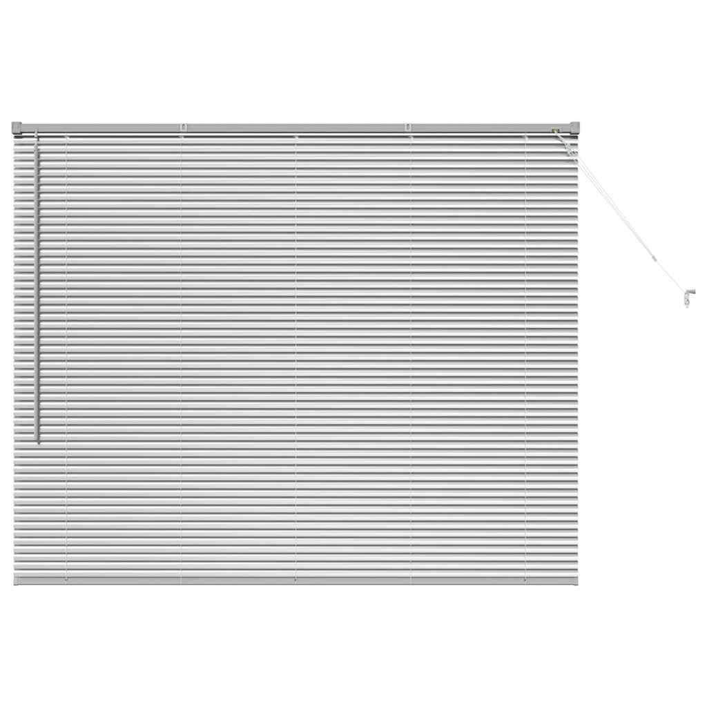 vidaXL Balkenjalousien Silber 130 x 160 cm Aluminium