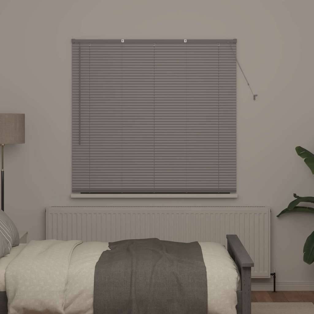 vidaXL Balkenjalousien Silber 175 x 140 cm Aluminium