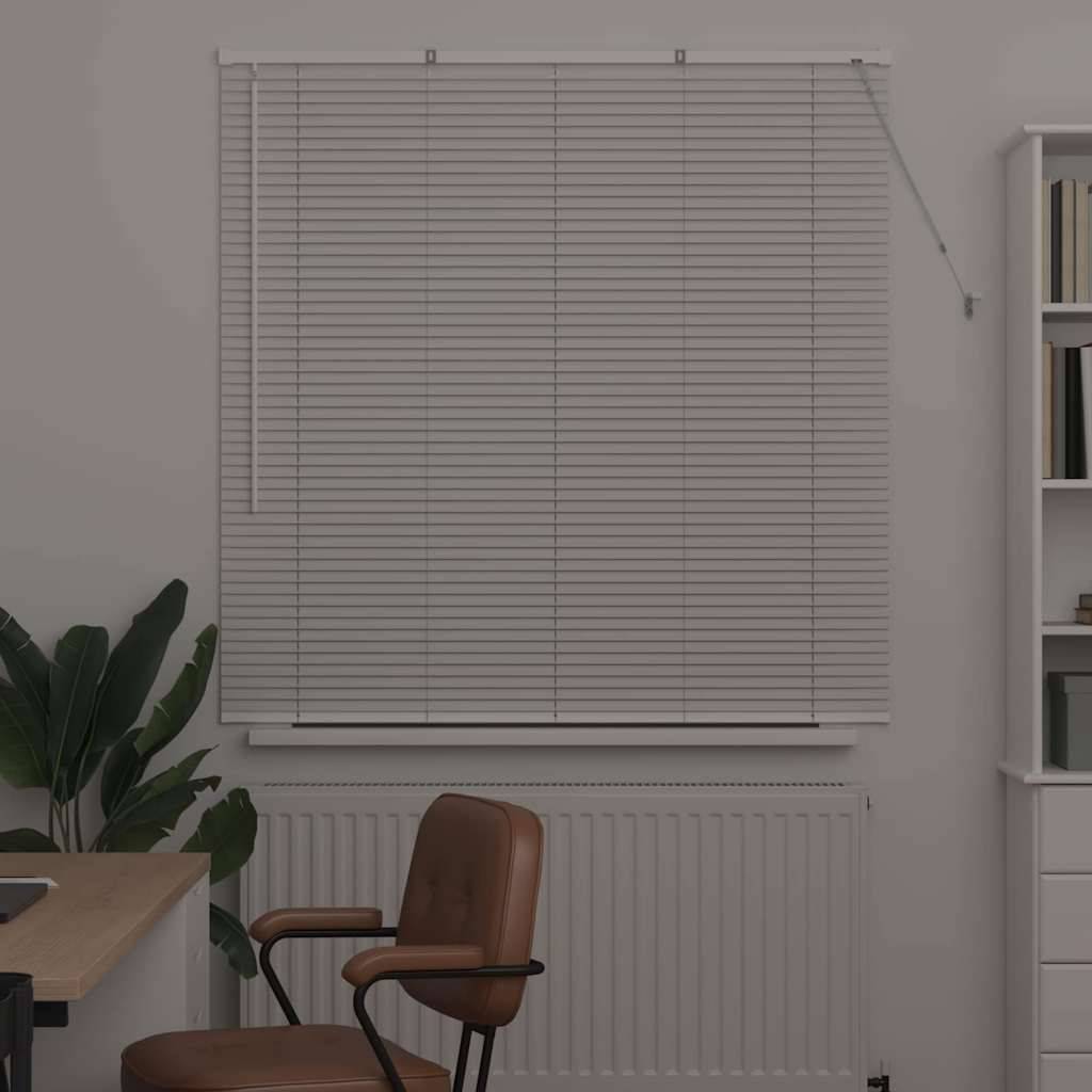 vidaXL Balkenjalousien Weiß 130 x 125 cm Aluminium