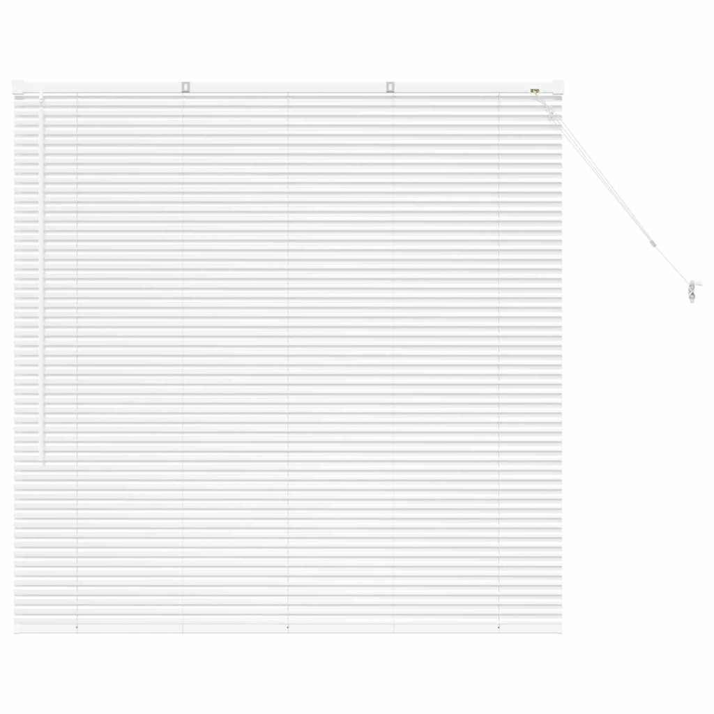 vidaXL Balkenjalousien Weiß 130 x 135 cm Aluminium