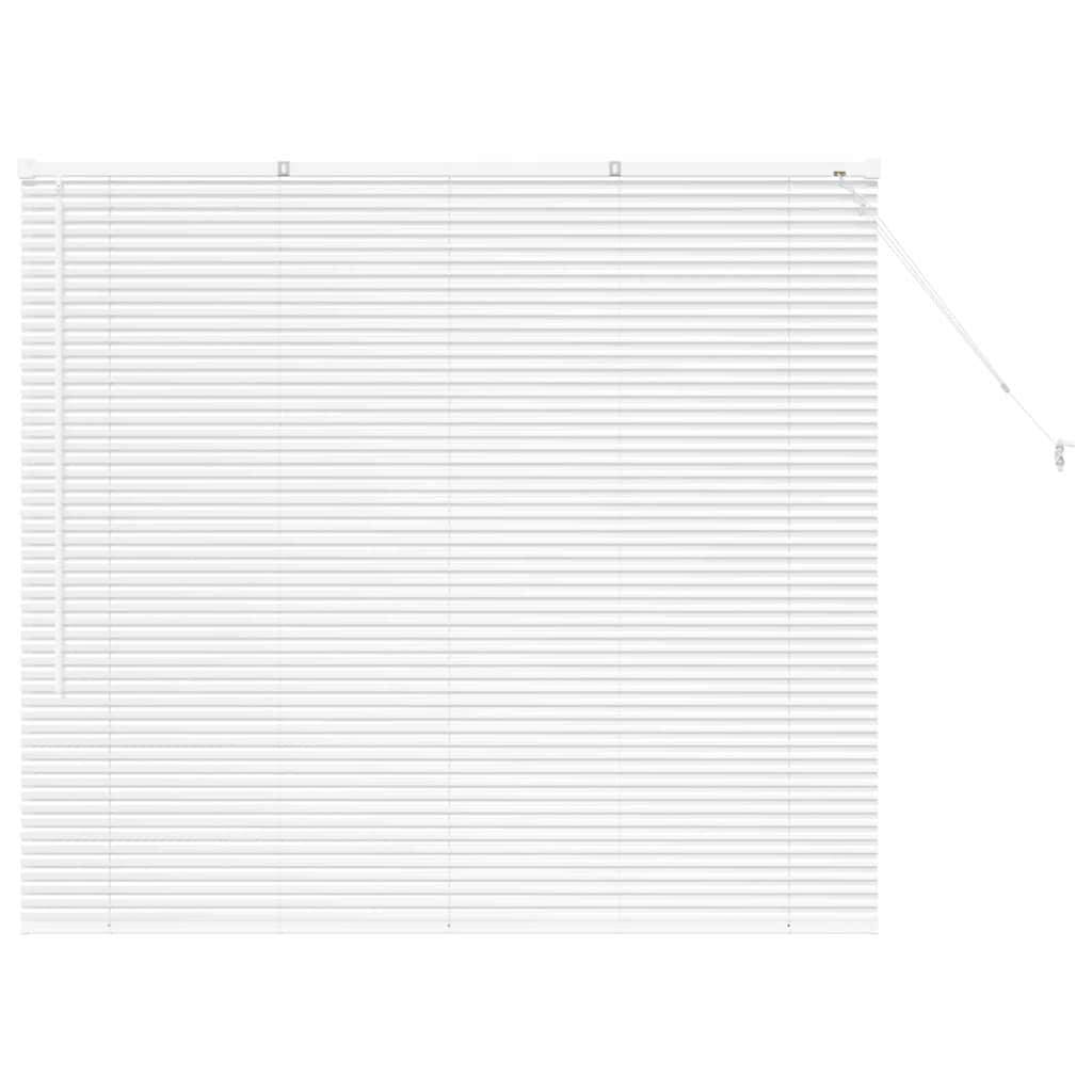 vidaXL Balkenjalousien Weiß 130 x 150 cm Aluminium
