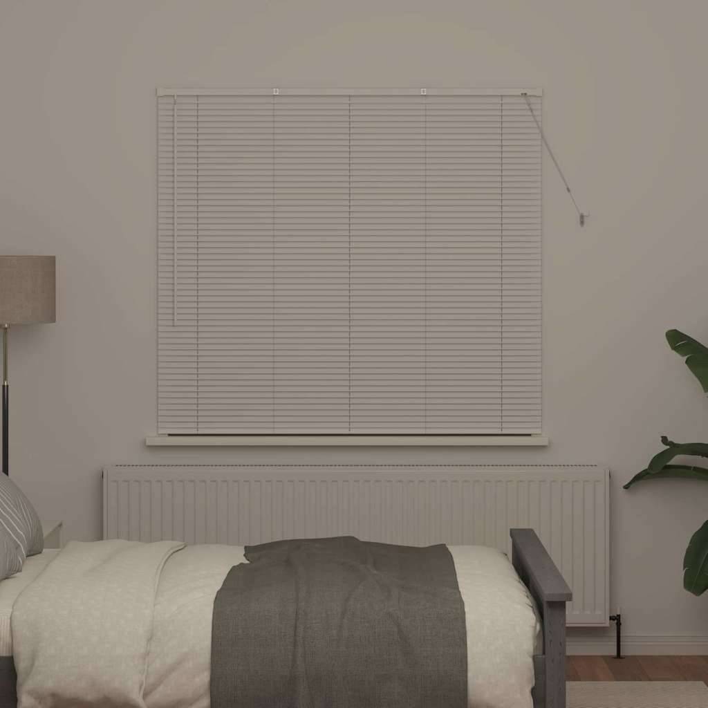 vidaXL Balkenjalousien Weiß 130 x 145 cm Aluminium