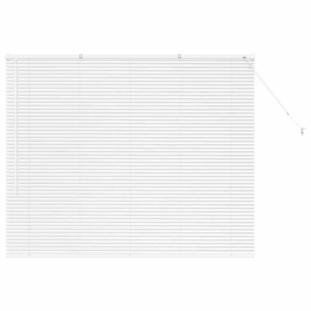 vidaXL Balkenjalousien Weiß 130 x 160 cm Aluminium