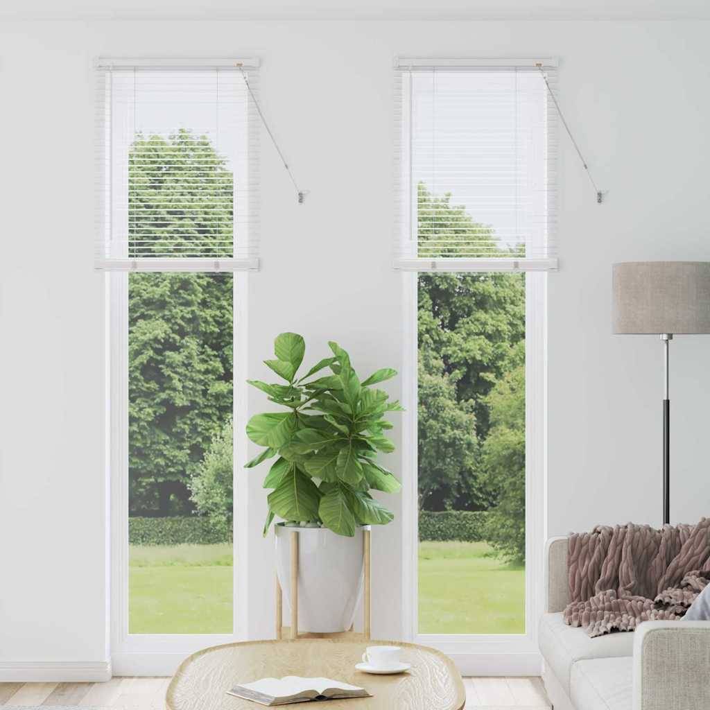 vidaXL Balkenjalousien Weiß 220 x 65 cm Aluminium