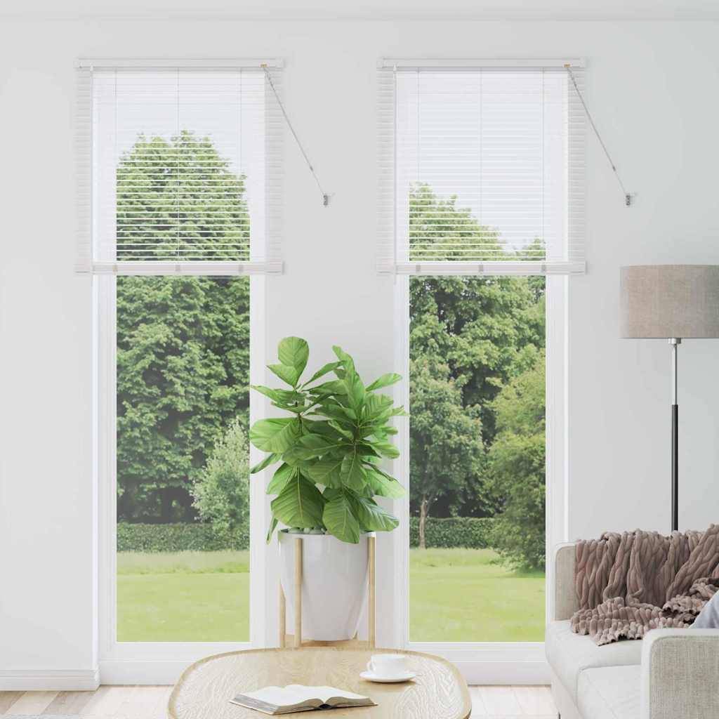 vidaXL Balkenjalousien Weiß 220 x 80 cm Aluminium