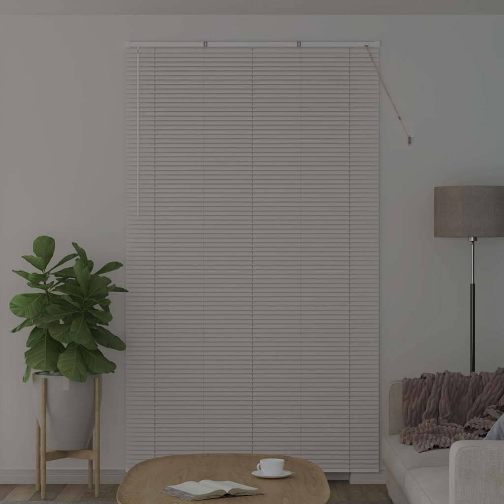 vidaXL Balkenjalousien Weiß 220 x 125 cm Aluminium