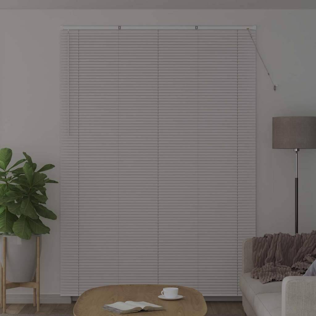 vidaXL Balkenjalousien Weiß 220 x 155 cm Aluminium