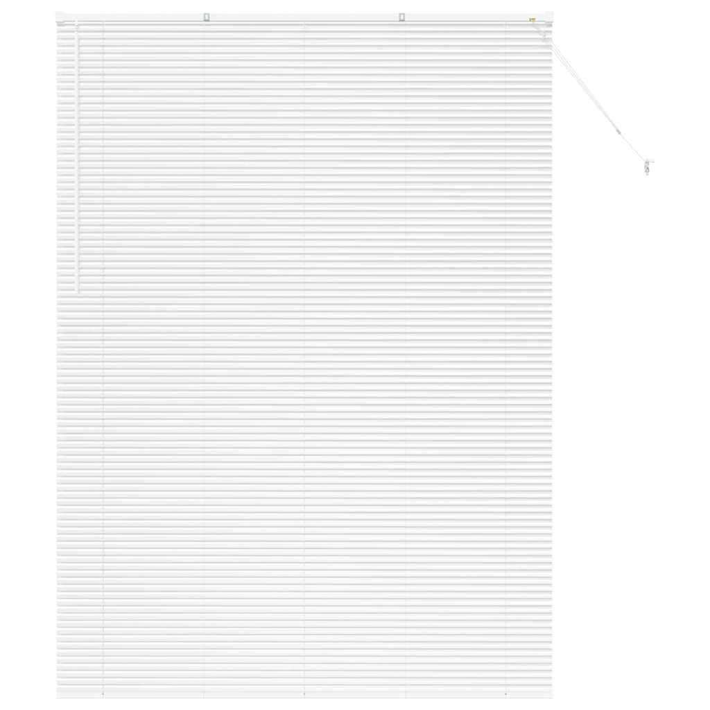 vidaXL Balkenjalousien Weiß 220 x 155 cm Aluminium