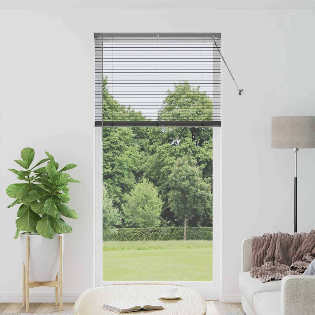 vidaXL Balkenjalousien Dunkelgrau 220 x 105 cm Aluminium