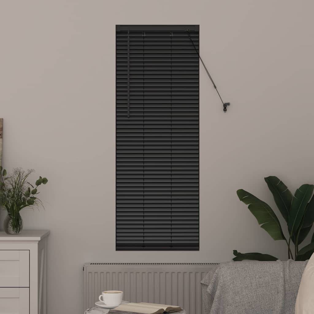 vidaXL Balkenjalousien Schwarz 130 x 55 cm Aluminium
