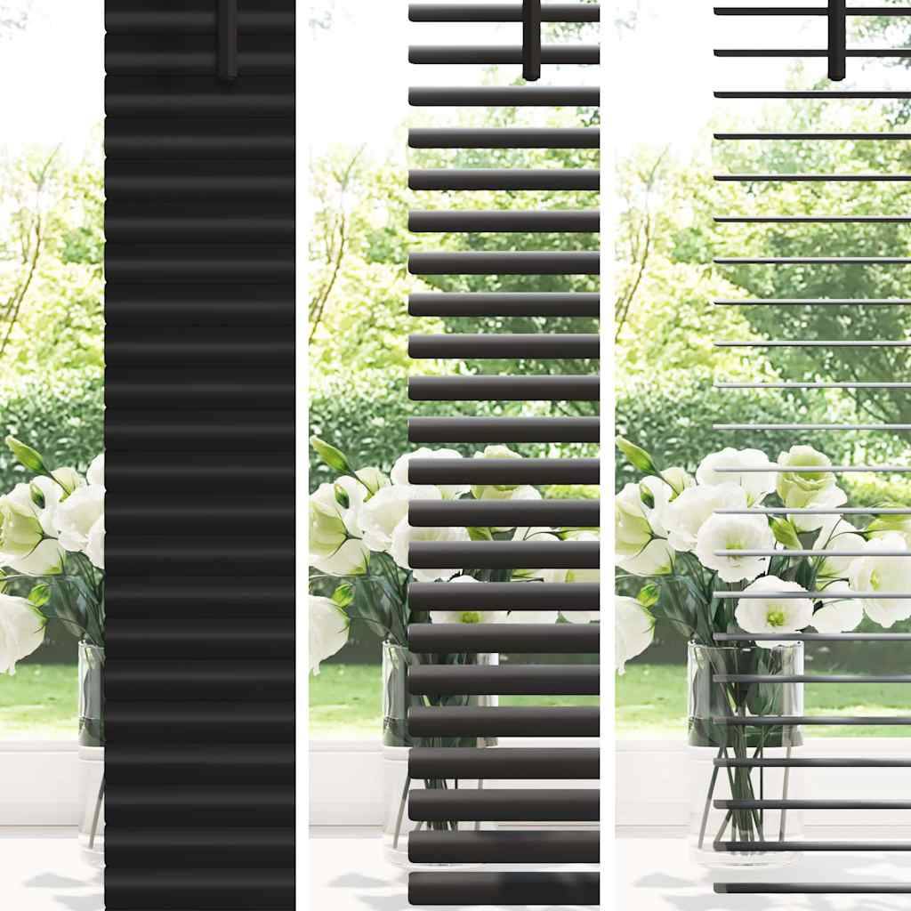 vidaXL Balkenjalousien Schwarz 220 x 120 cm Aluminium