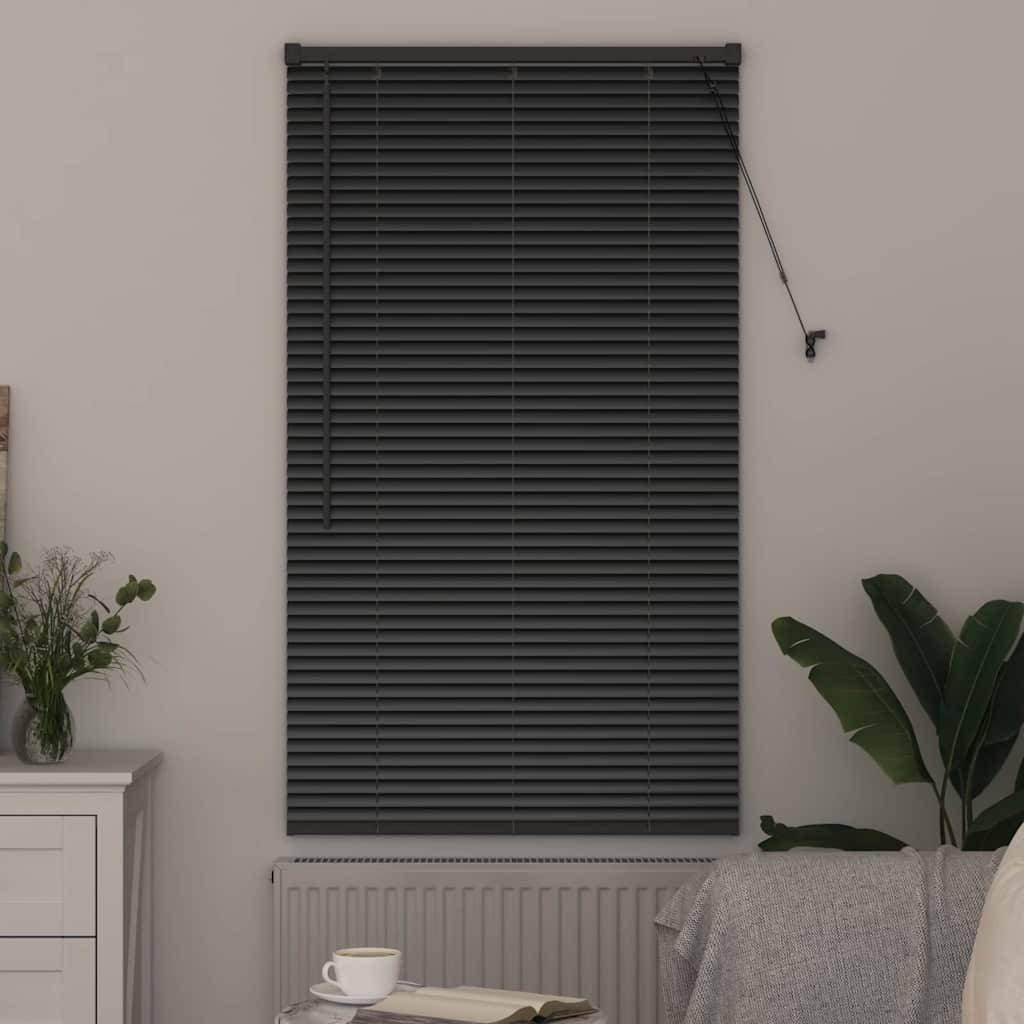 vidaXL Balkenjalousien Schwarz 130 x 80 cm Aluminium
