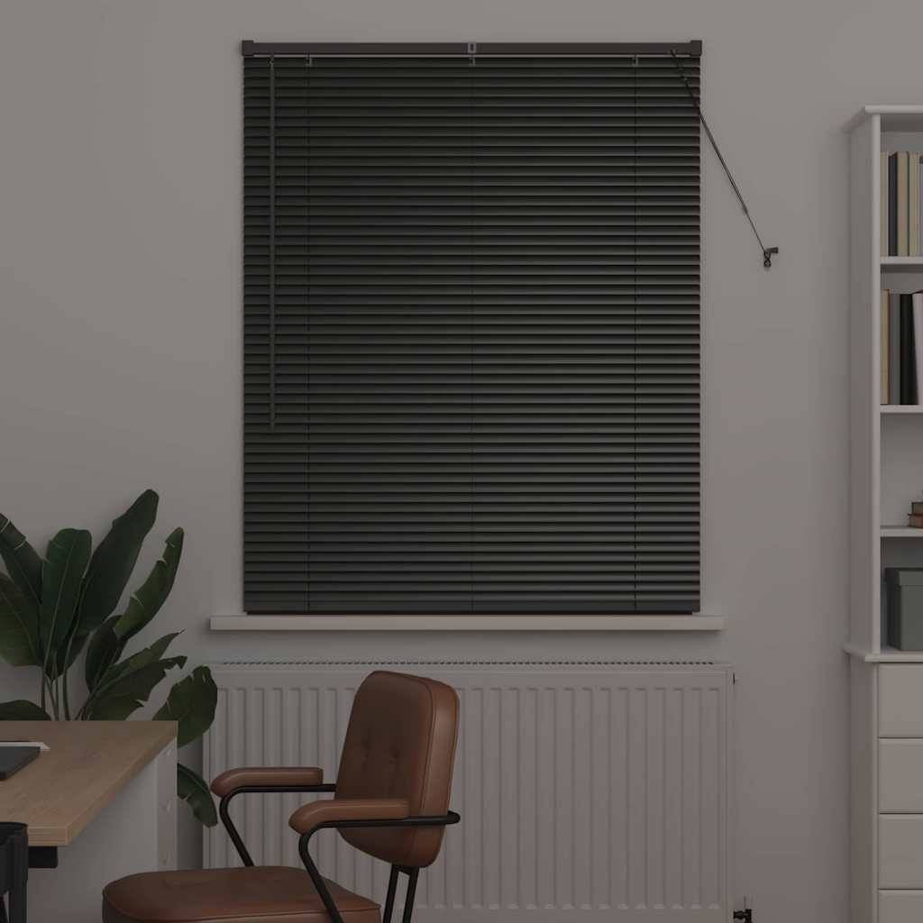 vidaXL Balkenjalousien Schwarz 130 x 100 cm Aluminium