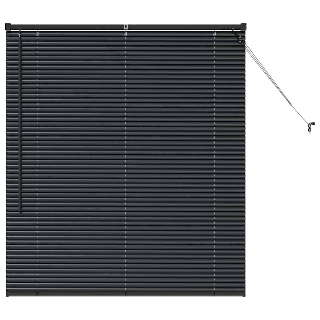 vidaXL Balkenjalousien Schwarz 130 x 110 cm Aluminium