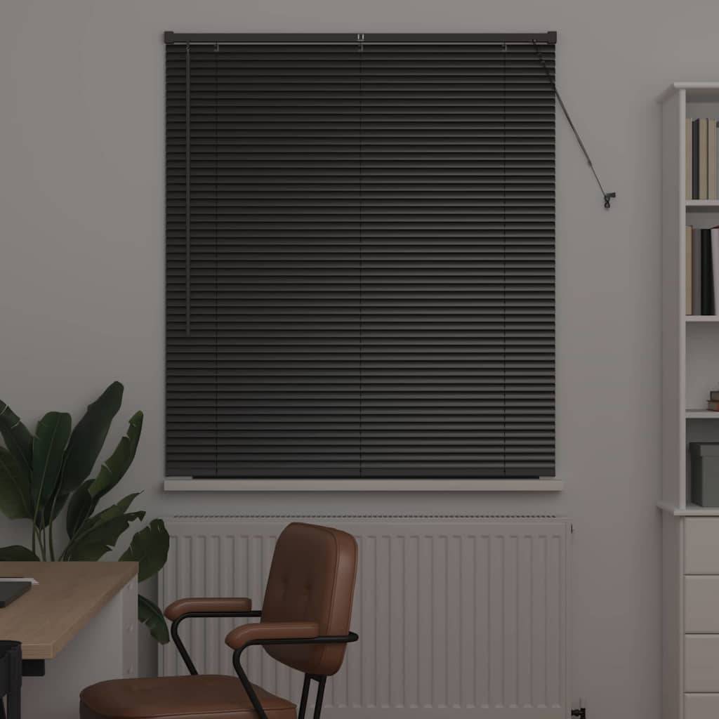 vidaXL Balkenjalousien Schwarz 130 x 120 cm Aluminium