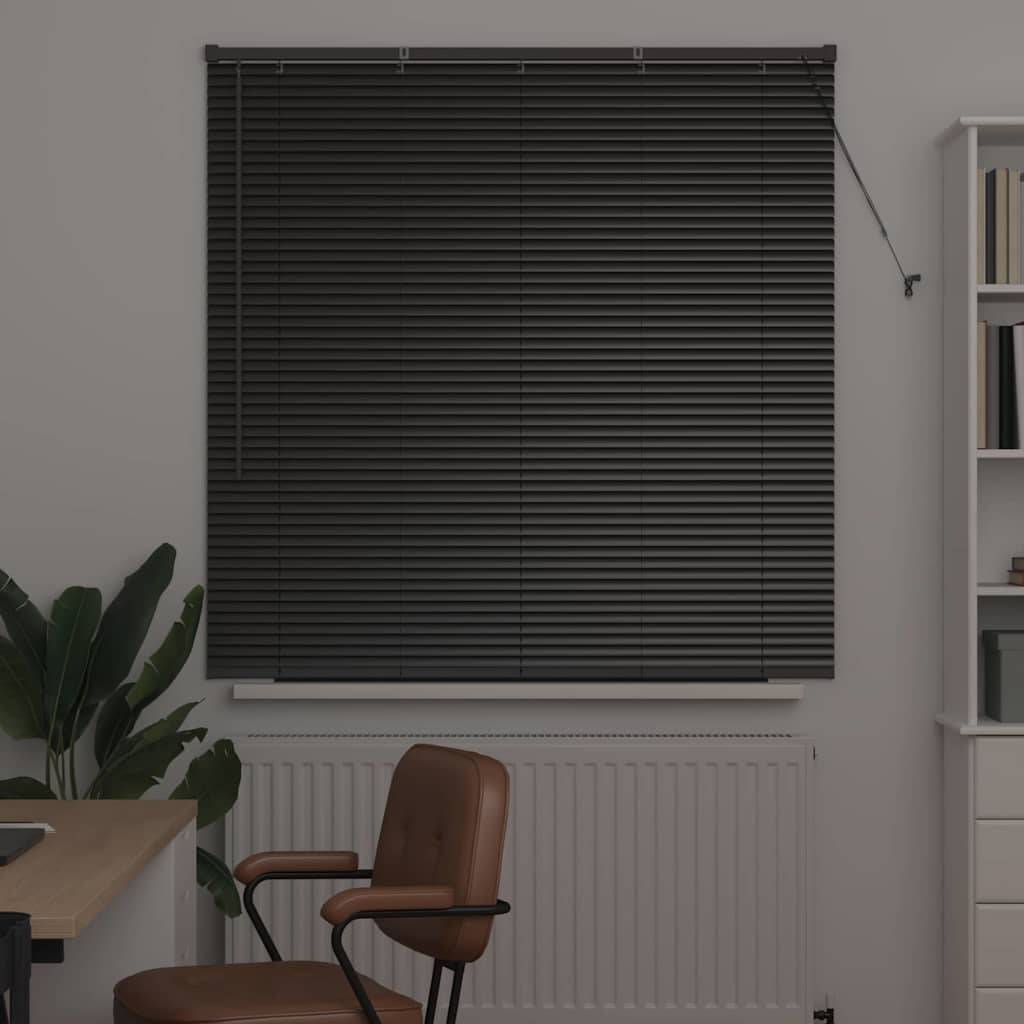 vidaXL Balkenjalousien Schwarz 130 x 125 cm Aluminium