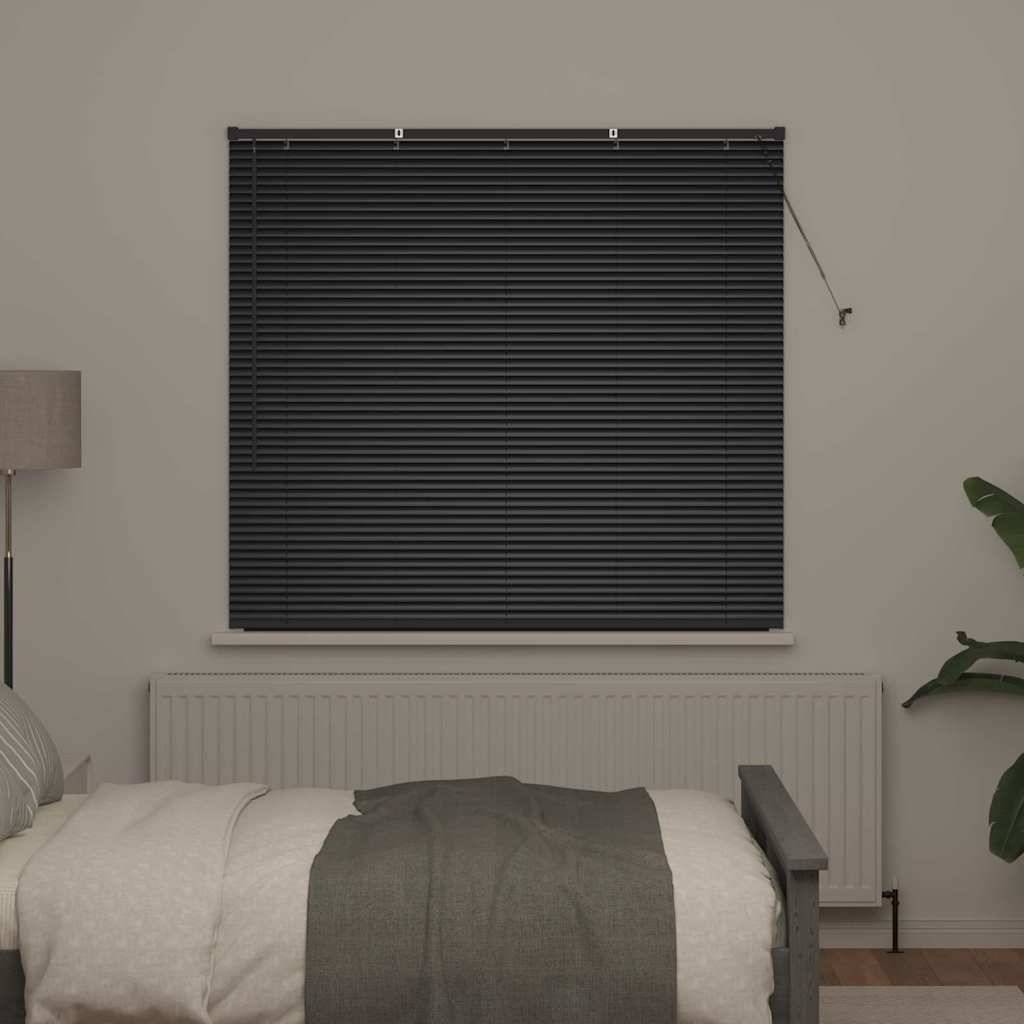 vidaXL Balkenjalousien Schwarz 130 x 140 cm Aluminium