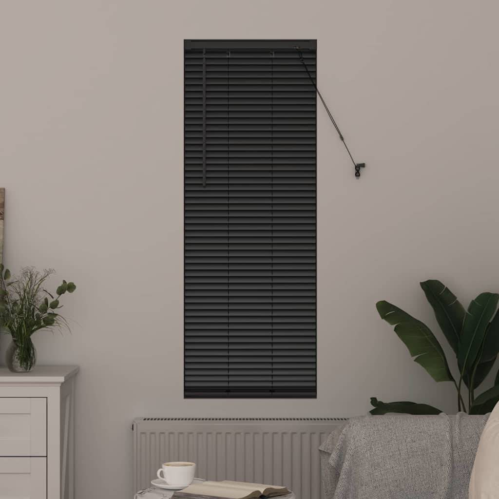vidaXL Balkenjalousien Schwarz 175 x 50 cm Aluminium