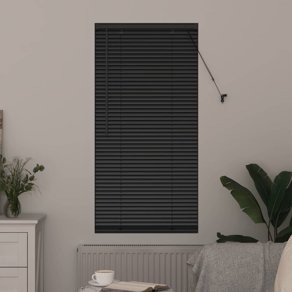 vidaXL Balkenjalousien Schwarz 175 x 60 cm Aluminium