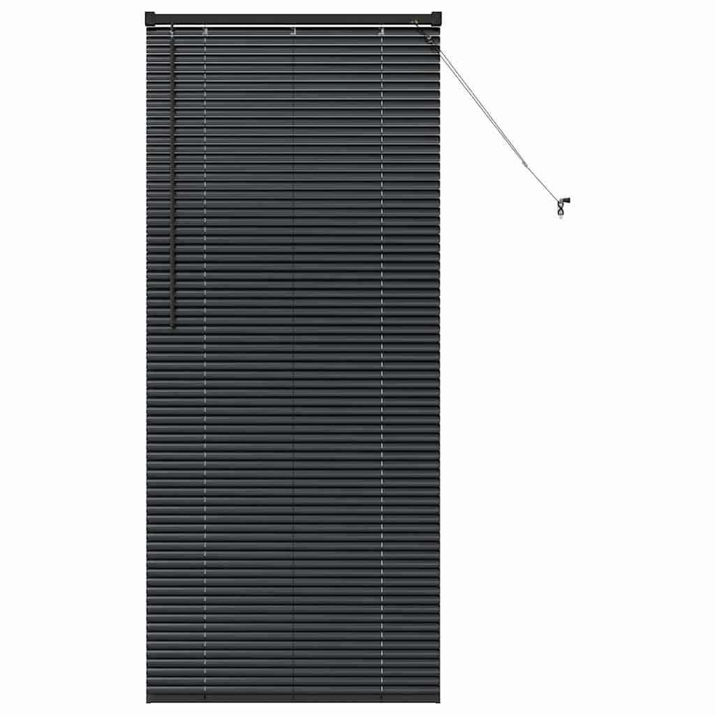 vidaXL Balkenjalousien Schwarz 175 x 75 cm Aluminium