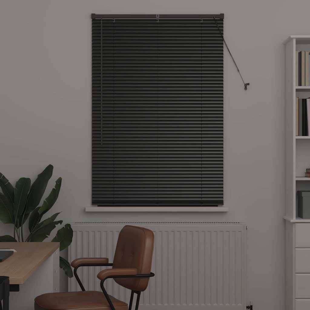 vidaXL Balkenjalousien Schwarz 175 x 85 cm Aluminium