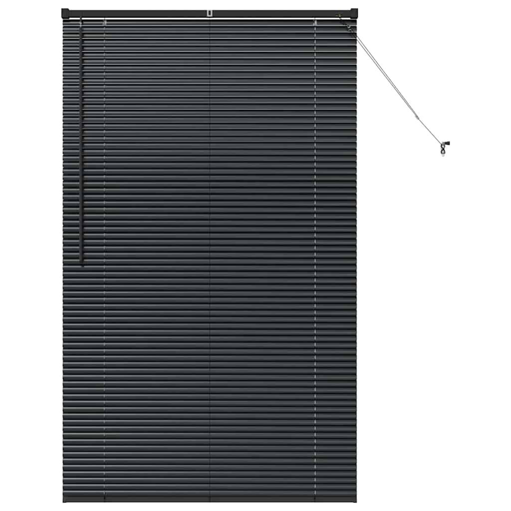 vidaXL Balkenjalousien Schwarz 175 x 105 cm Aluminium