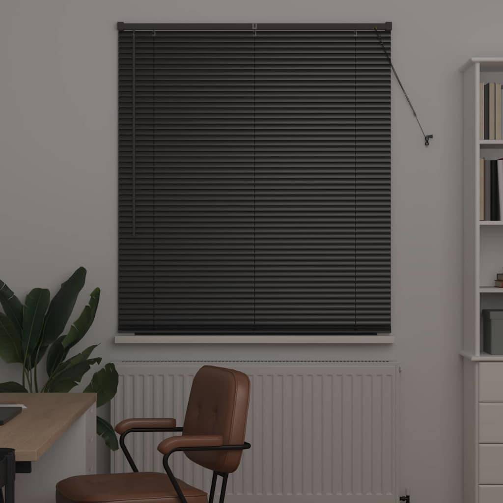 vidaXL Balkenjalousien Schwarz 175 x 110 cm Aluminium