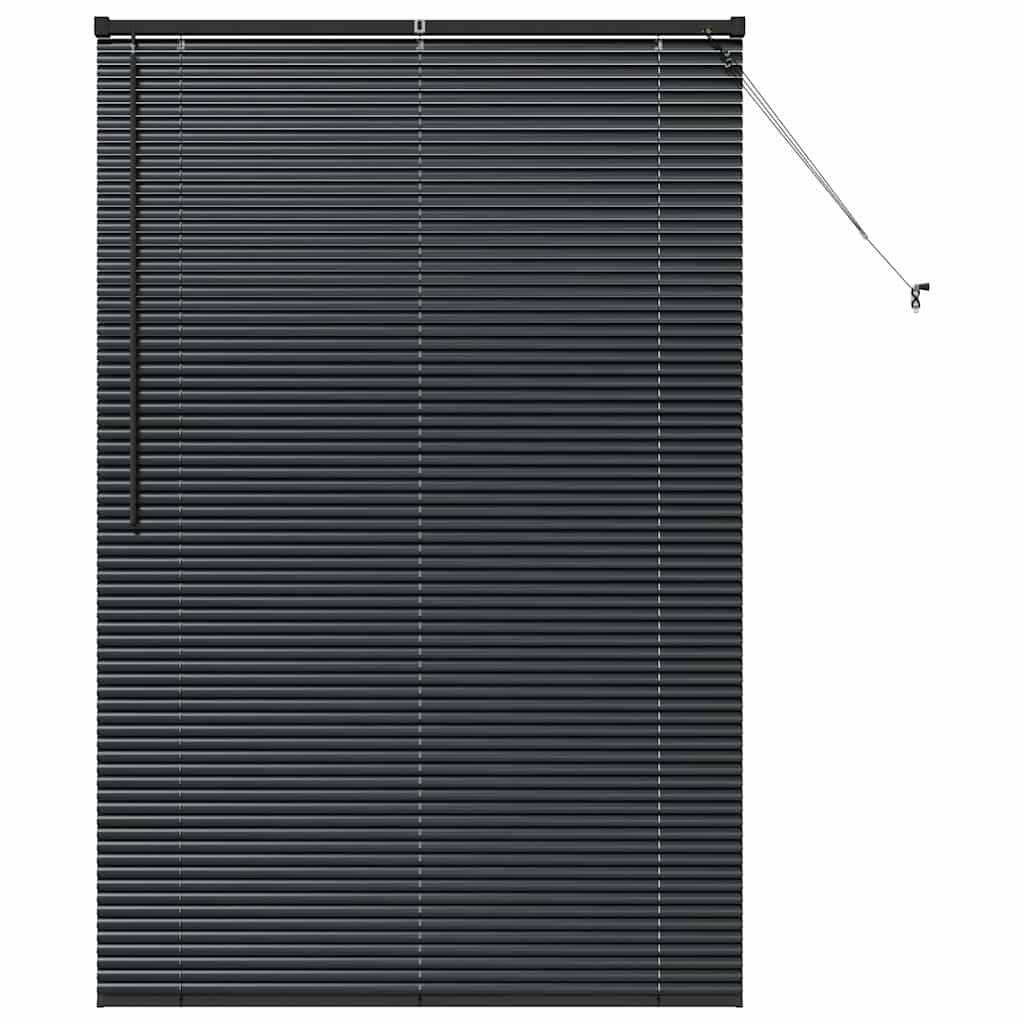 vidaXL Balkenjalousien Schwarz 175 x 110 cm Aluminium