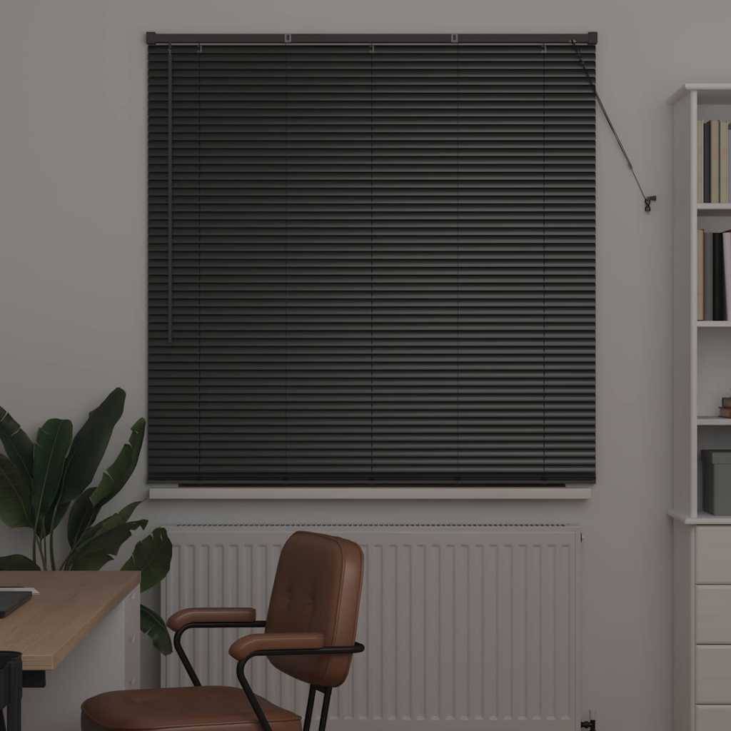 vidaXL Balkenjalousien Schwarz 175 x 125 cm Aluminium