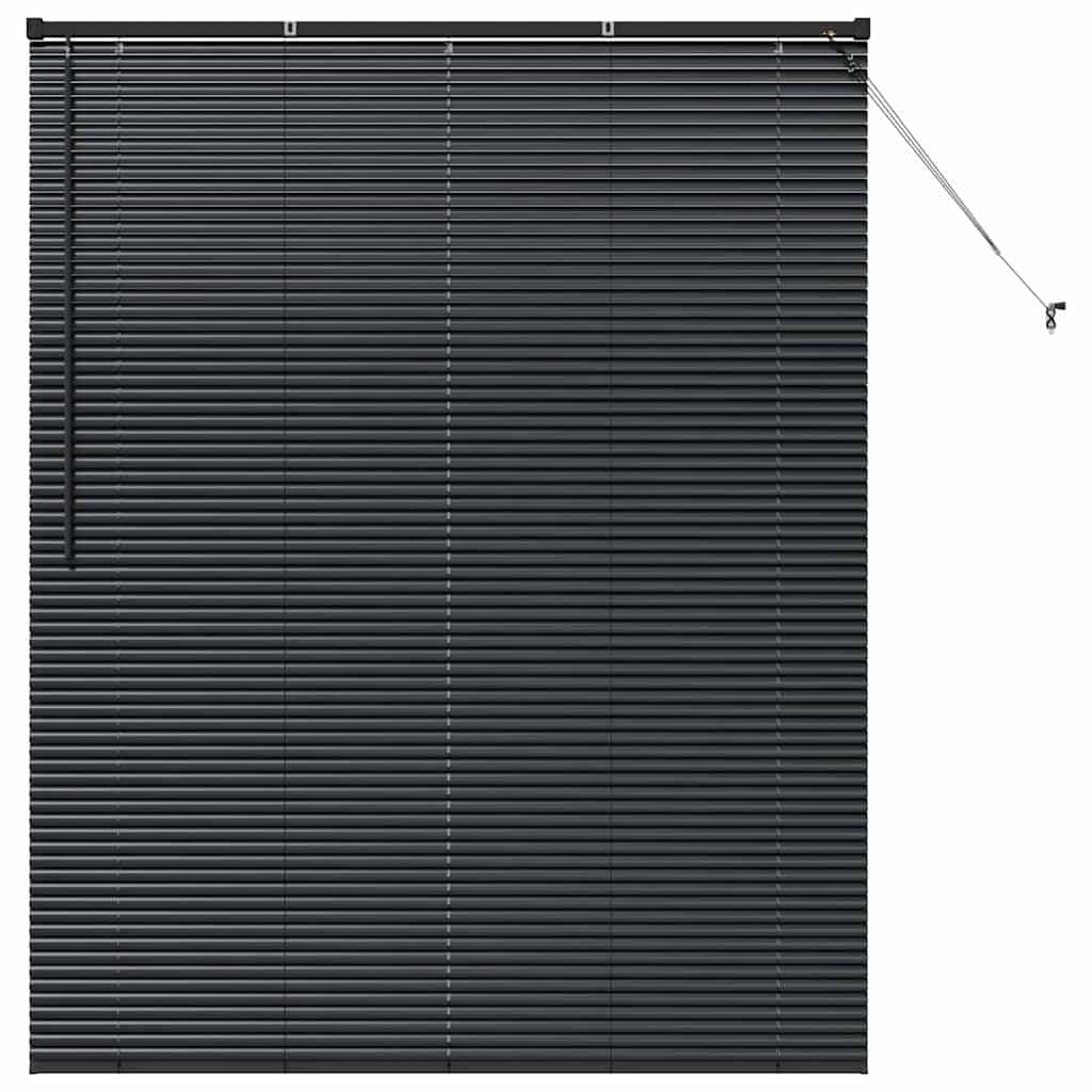 vidaXL Balkenjalousien Schwarz 175 x 140 cm Aluminium