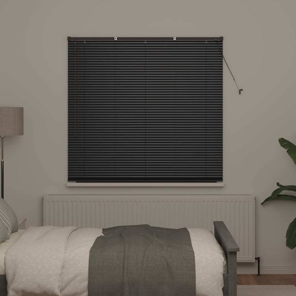 vidaXL Balkenjalousien Schwarz 175 x 150 cm Aluminium